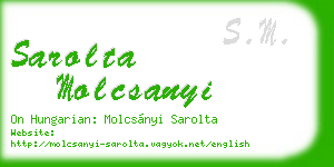 sarolta molcsanyi business card