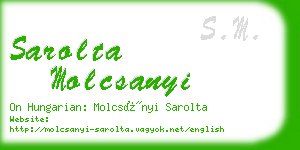 sarolta molcsanyi business card